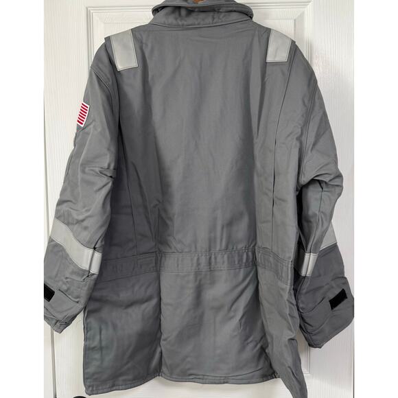 Crude FR Flame Resistant RPS New Men's Gray Insulated Work Jacket Size Large - Picture 12 of 16